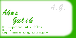 akos gulik business card